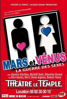 affiche de la pice de thtre : Mars et Venus, la guerre des sexes