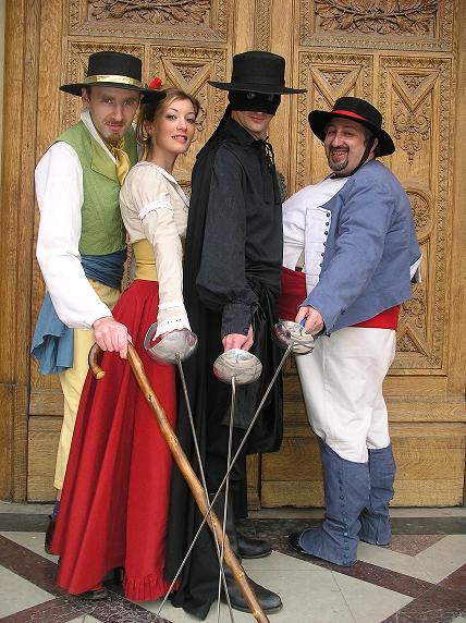 photo des comdiens du spectacle pour jeune public : Zorro